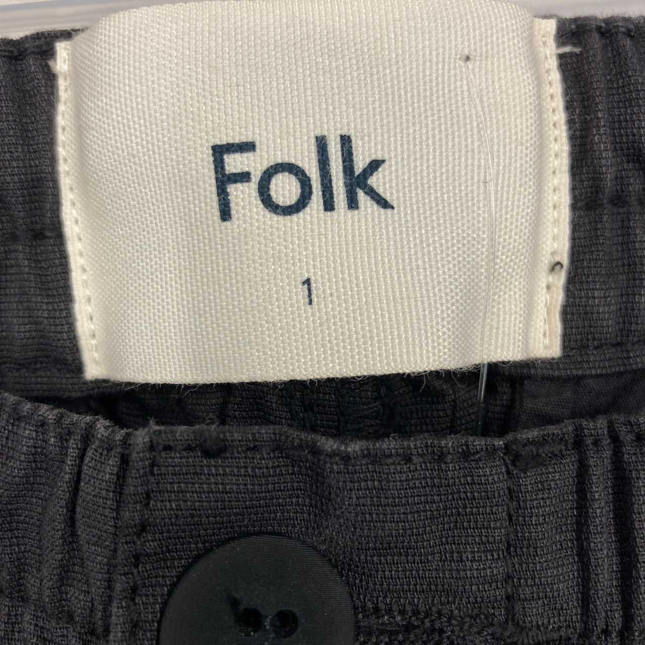 Folk Charcoal Twill Elasticized Waist Shorts-Label