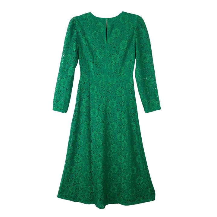 & Other Stories Green Lace Midi Dress-back