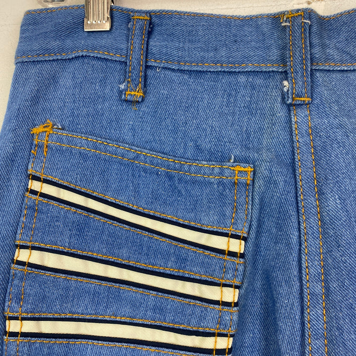 Vintage Rump Light Wash Bootcut Denim Jeans-Pocket