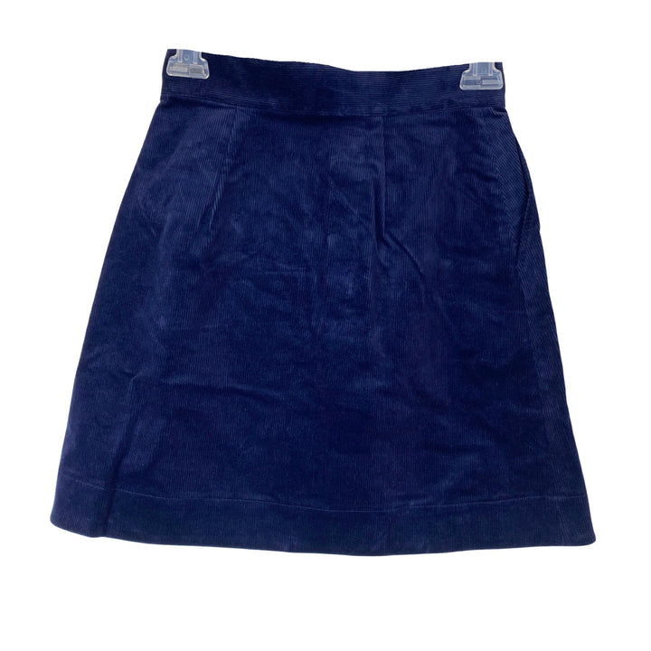 & Other Stories Corduroy Button Front Mini Skirt-blue back