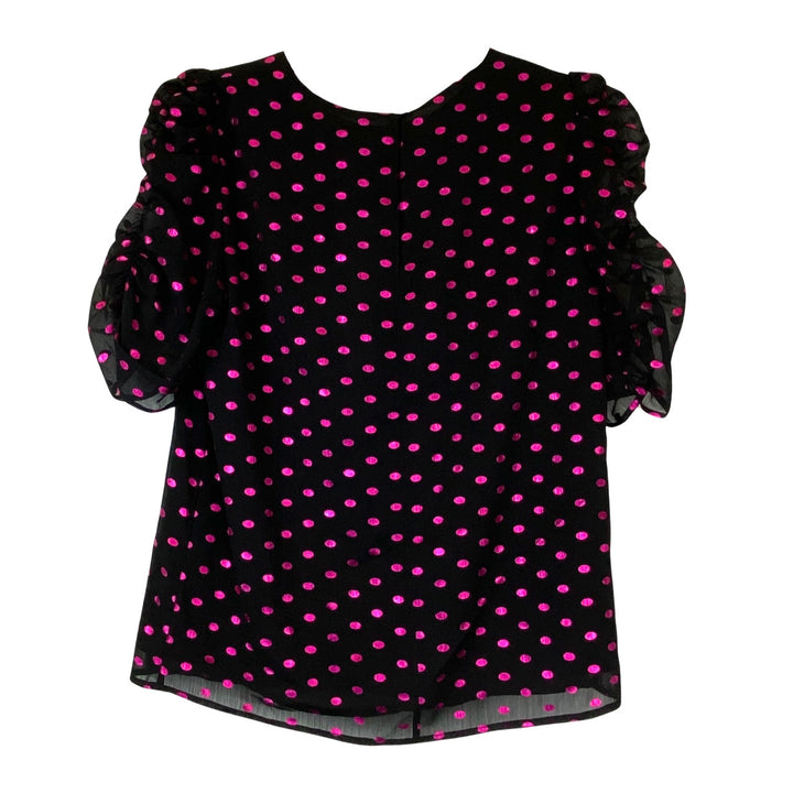 & Other Stories Metallic Polka Dot Puff Sleeve Blouse-back