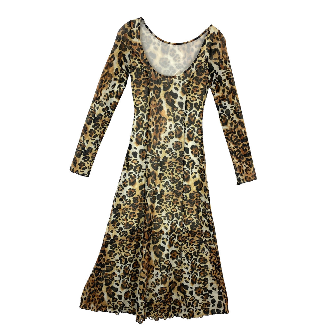 & Other Stories Mesh Leopard Print Dress-back
