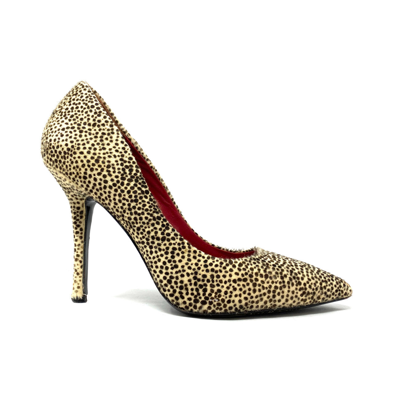 Charles Jourdan Spotted Calf Hair Pumps- Right