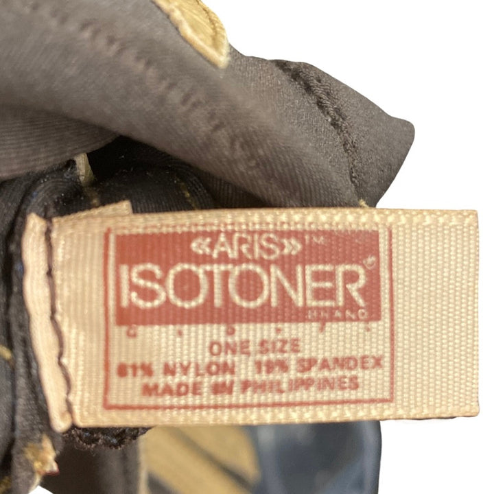 Vintage Aris Isotoner Stretch Leather Trim Lined Gloves-Label