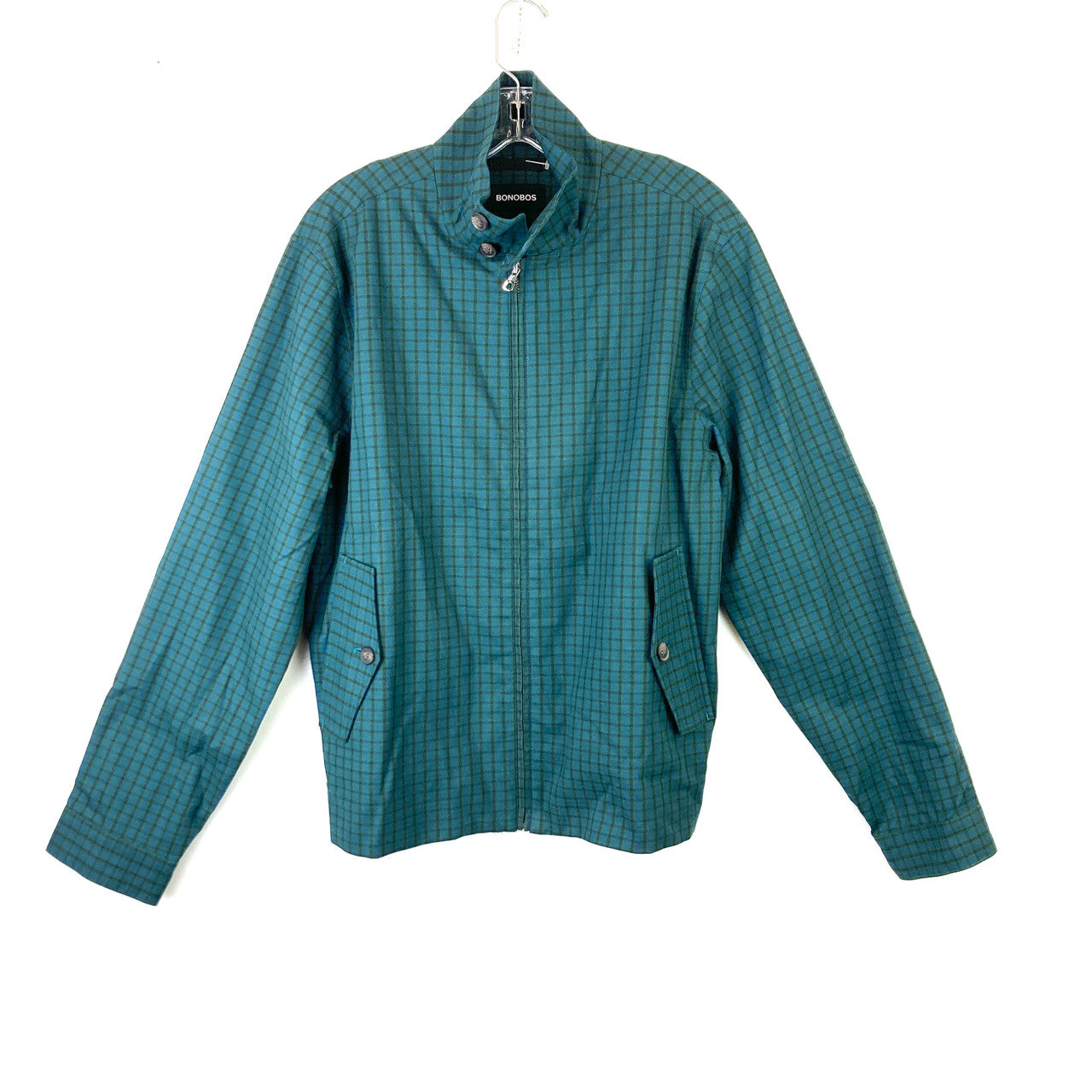 Bonobos Green Plaid Zip Front Jacket-Thumbnail