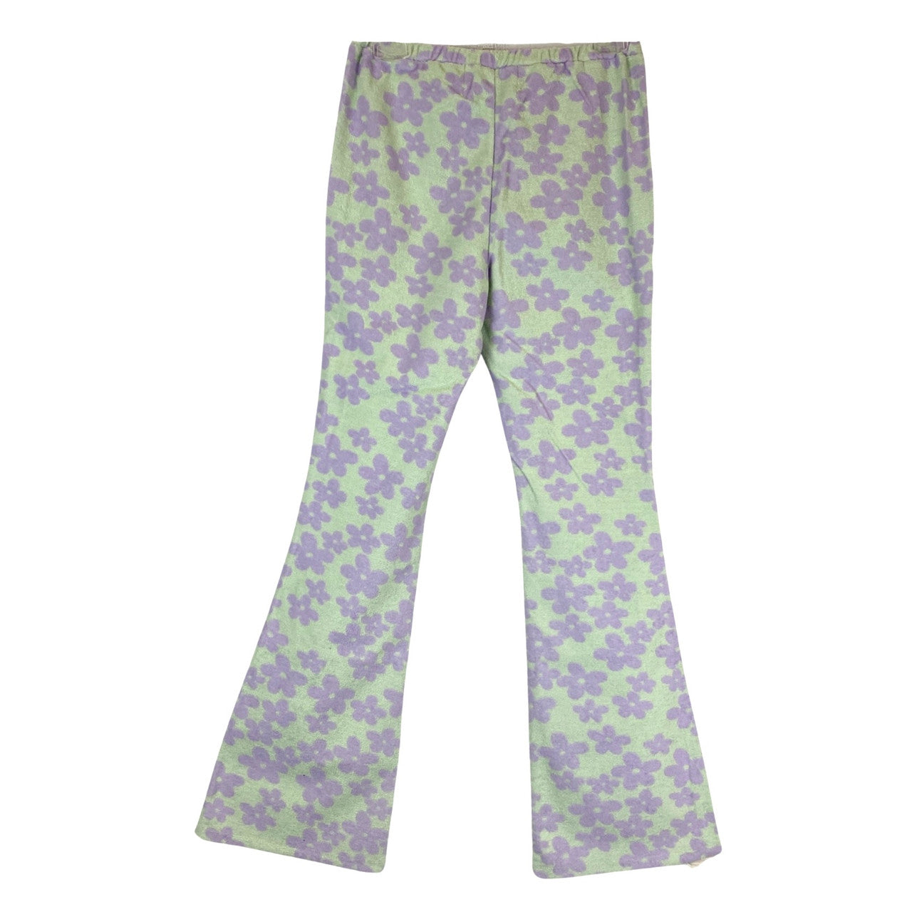 Sundae School Flared Floral Terry Pants-back