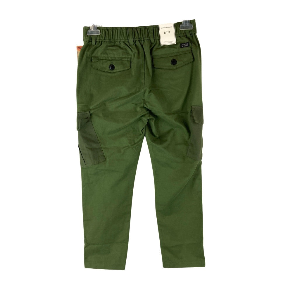 Scotch & Soda Kids Loose Tapered Fit Cargo Pants-Back