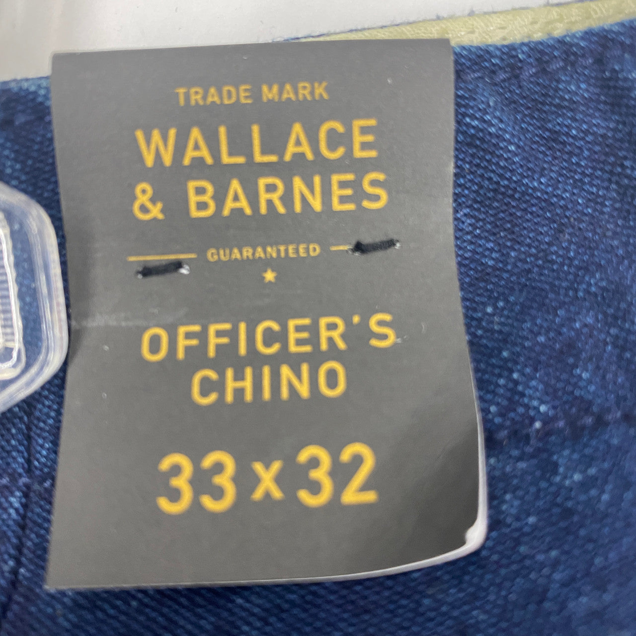 Wallace & Barnes Denim Officer's Chino-Label