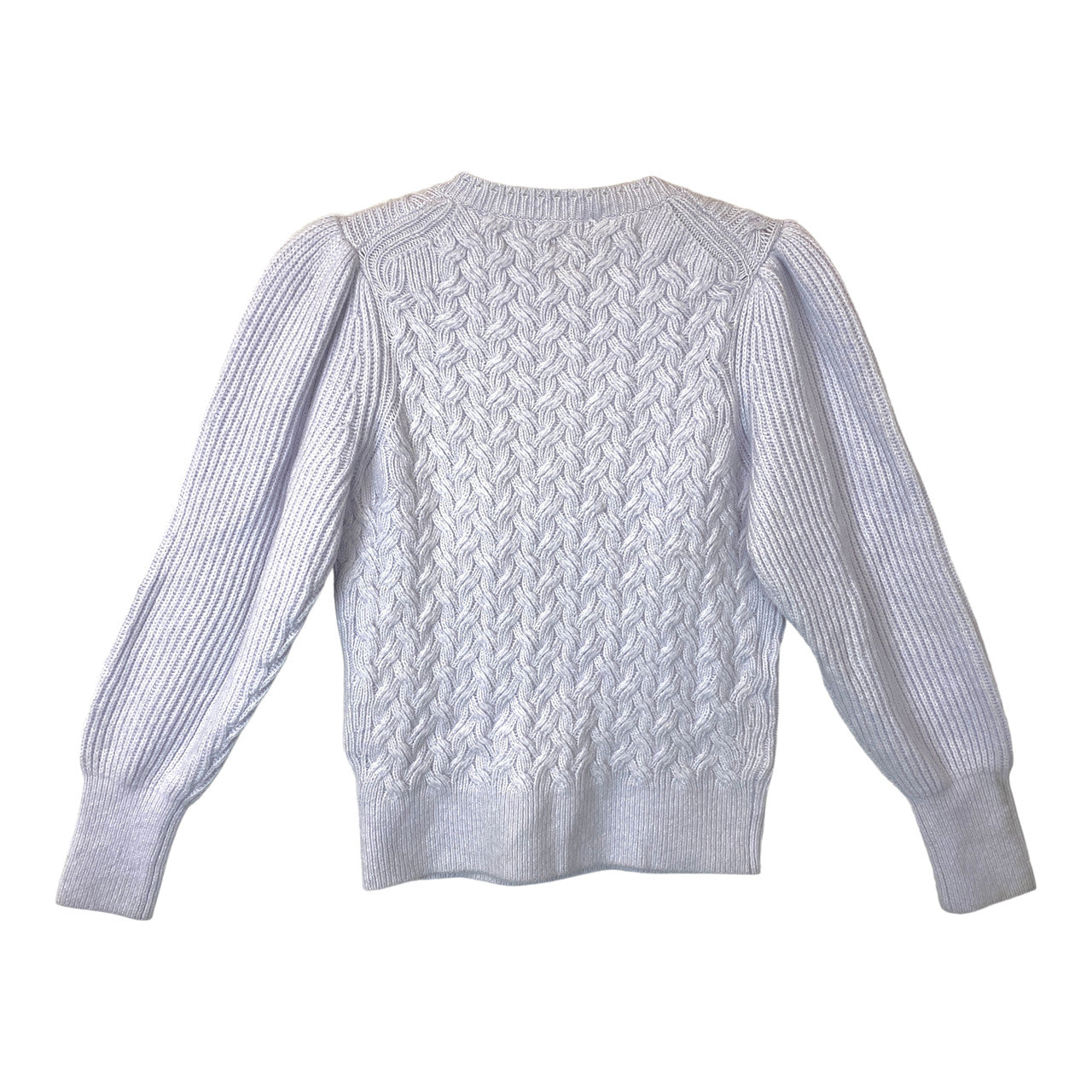 Rebecca Taylor Cable Knit Puff Sleeve Sweater- Back