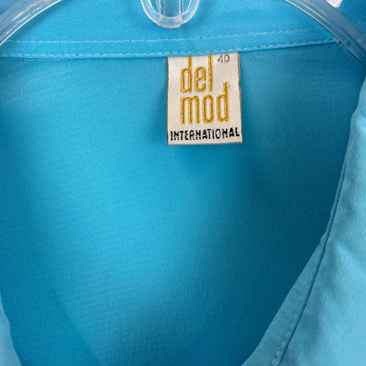 Vintage Del Mod Sky Blue Blouse-Label