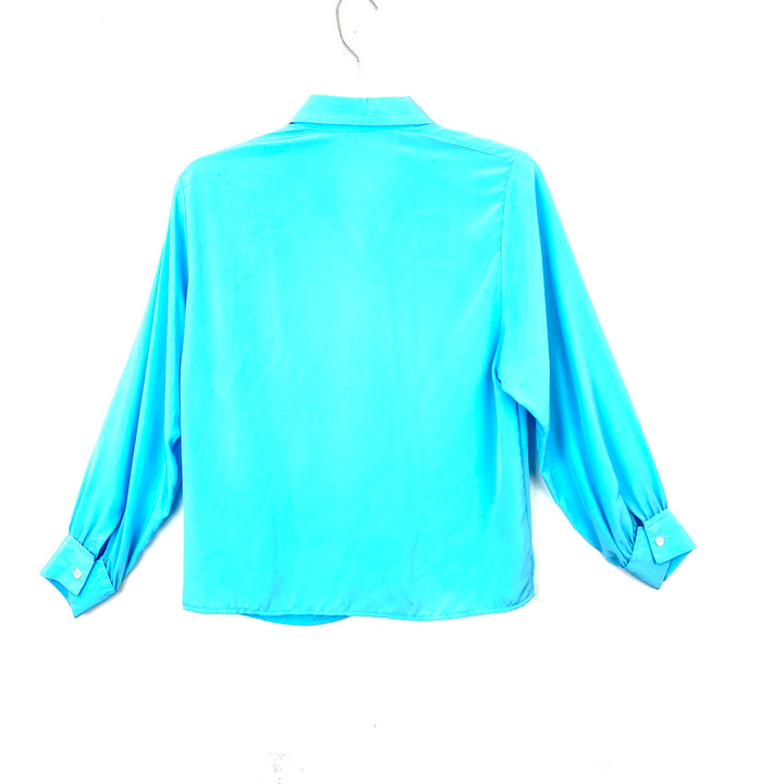 Vintage Del Mod Sky Blue Blouse-Back