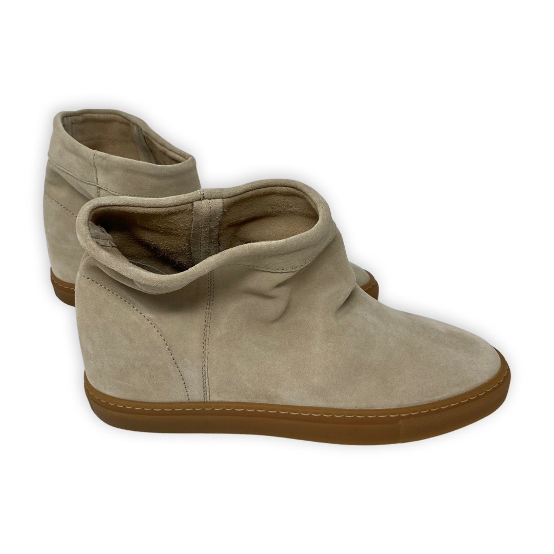 Woman by Common Projects Off White Wedge Ankle Boots- Right