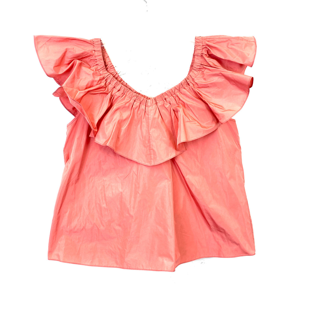 Rebecca Taylor Off Shoulder Taffeta Top-Back