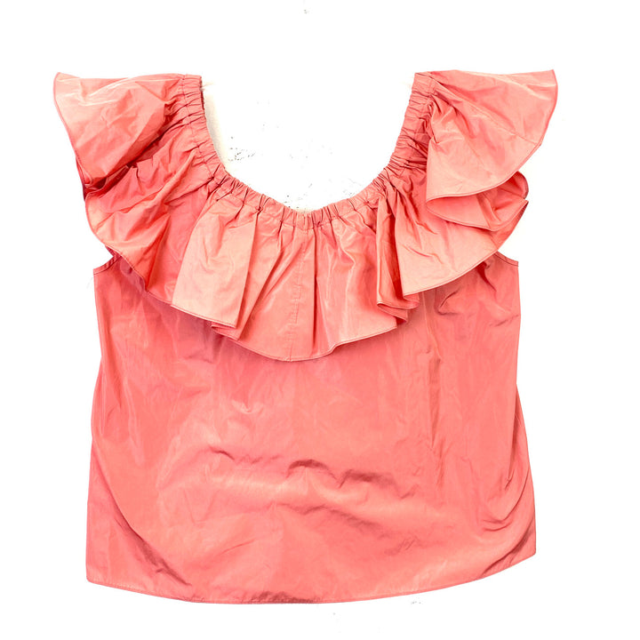 Rebecca Taylor Off Shoulder Taffeta Top-FRONT