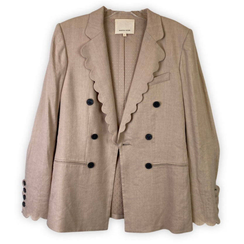 Rebecca Taylor Scalloped Suiting Blazer- Front