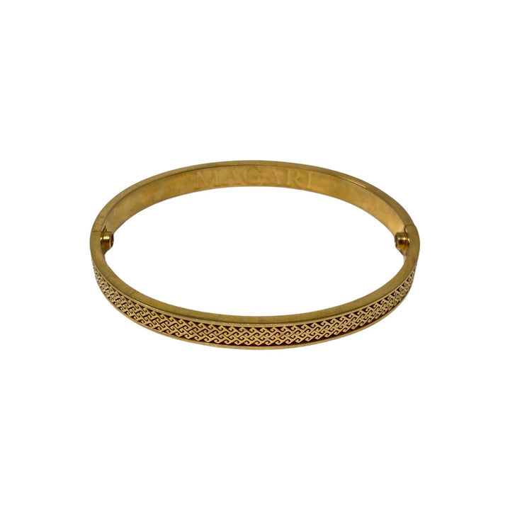 Magari Empire Geometric Oval Bracelet-front