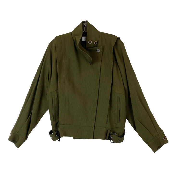 Reiss Alana Short Khaki Utility Jacket-Thumbnail