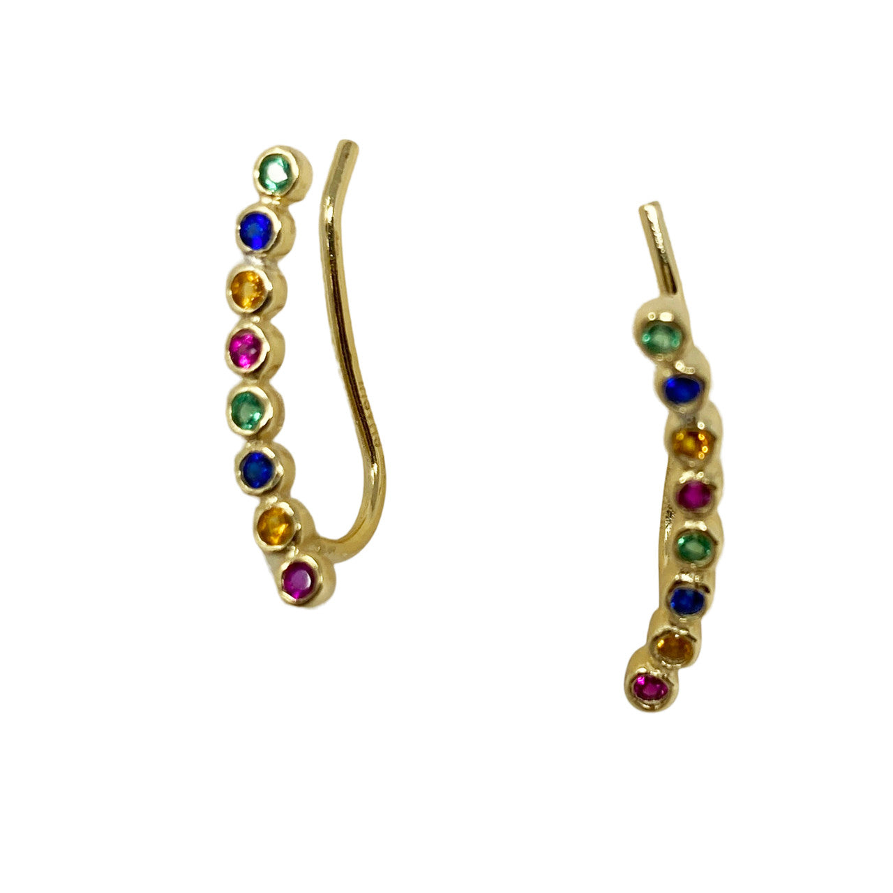 Shashi Rainbow Climber Earrings- Thumbnail