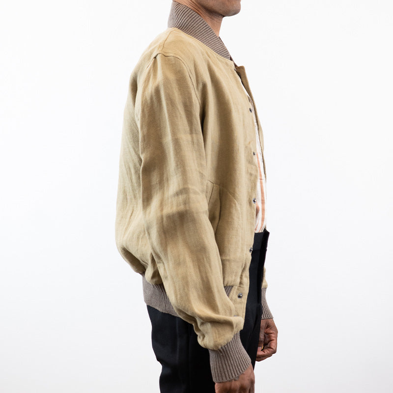 Duckie Brown Linen Bomber Jacket