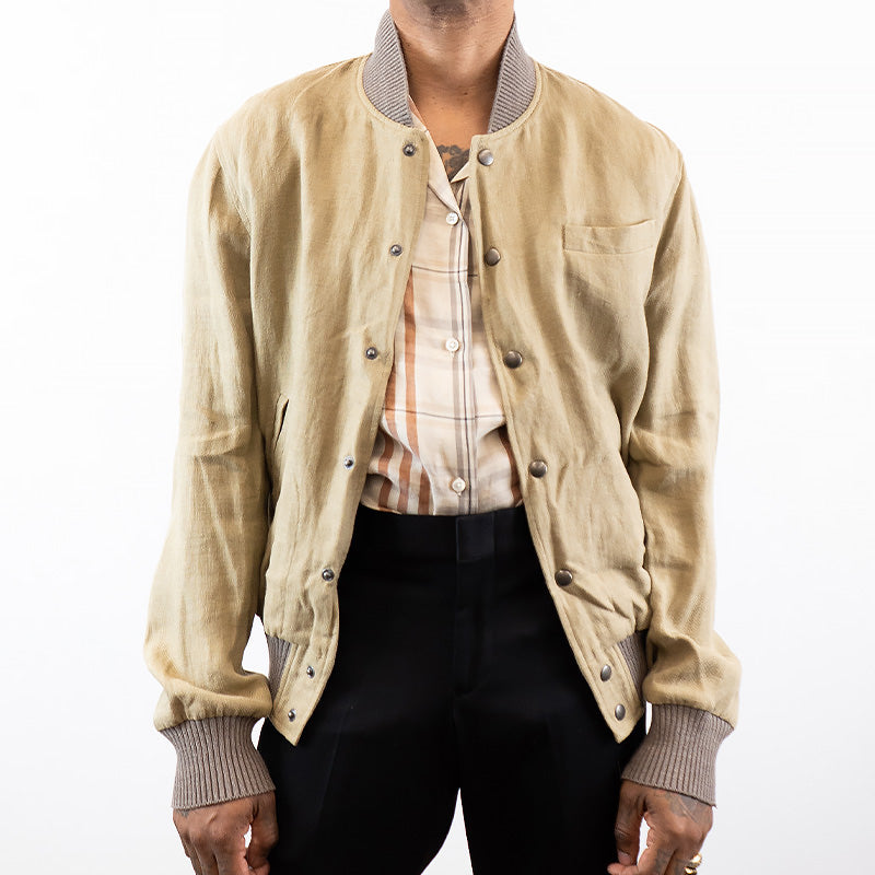 Duckie Brown Linen Bomber Jacket