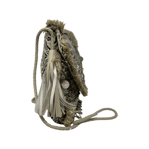 Shashi Fringe Trim and Tassle Boho Crossbody-Side