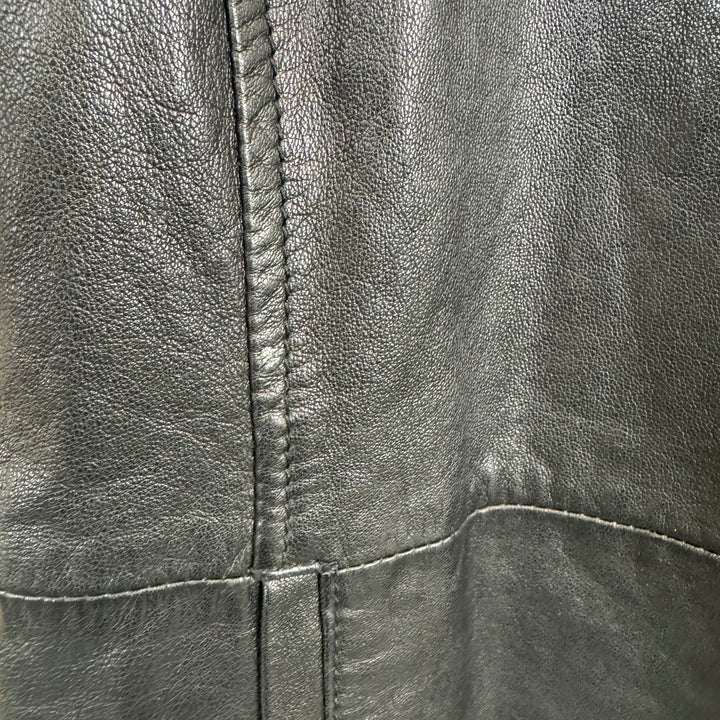 The Fisher Project Mock Neck Leather Jacket