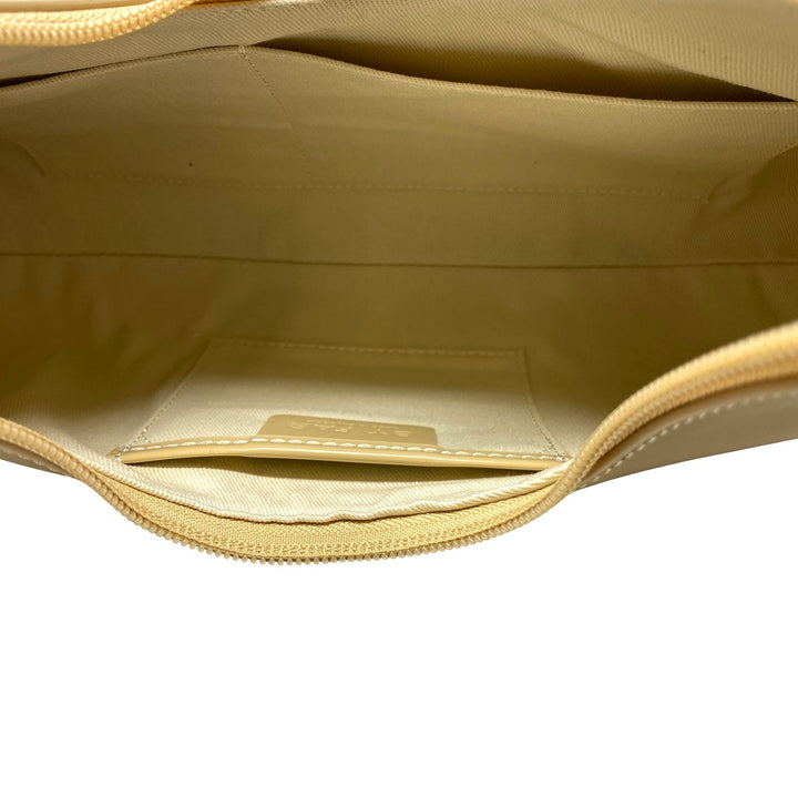 By Far Amber Kraft Semi Patent Leather Shoulder Bag-Inside