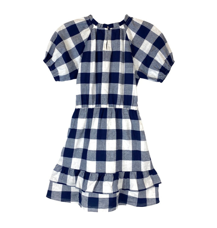 Aqua Girls Plaid Dress-Back