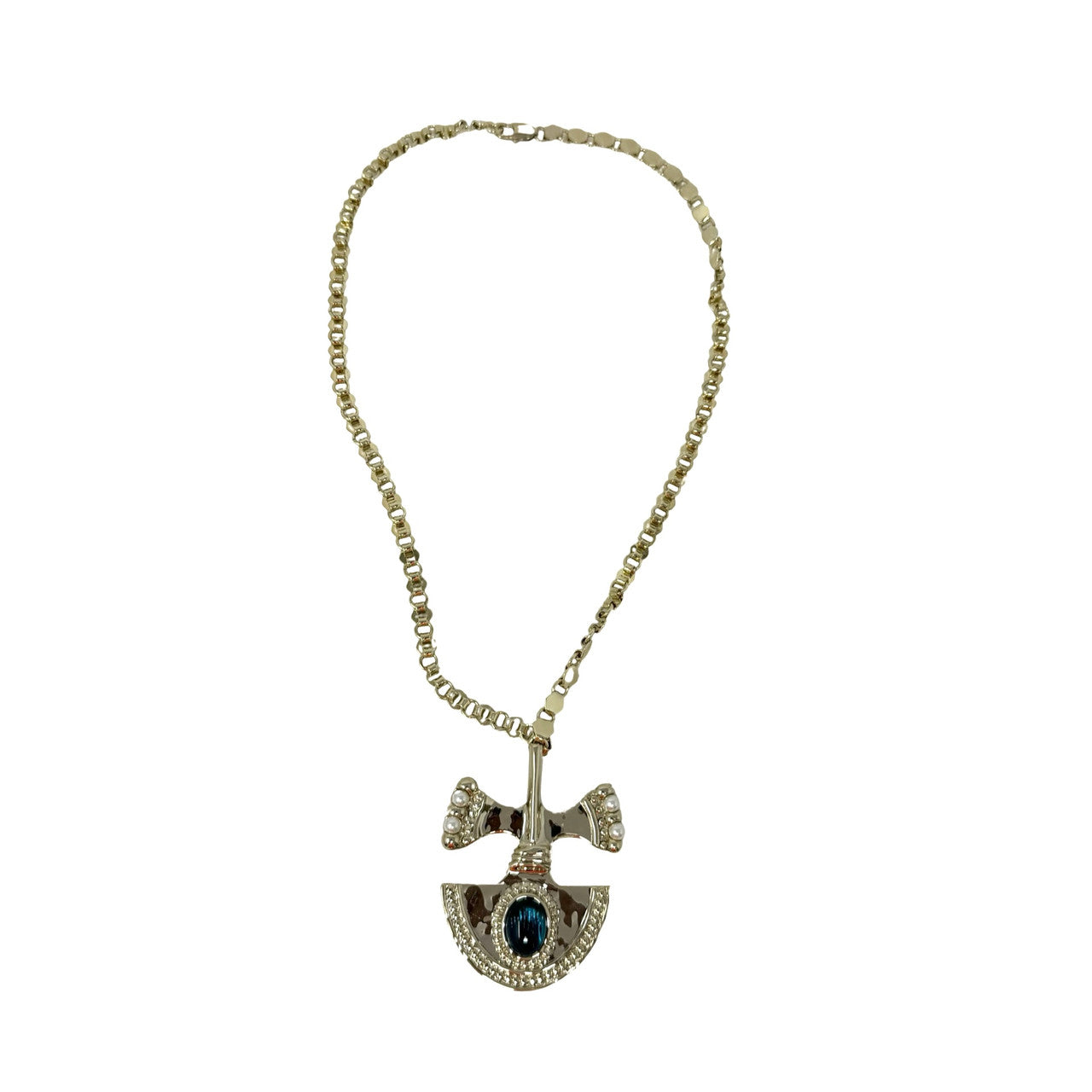 Geometric Gemstone Costume Necklace-Thumbnail