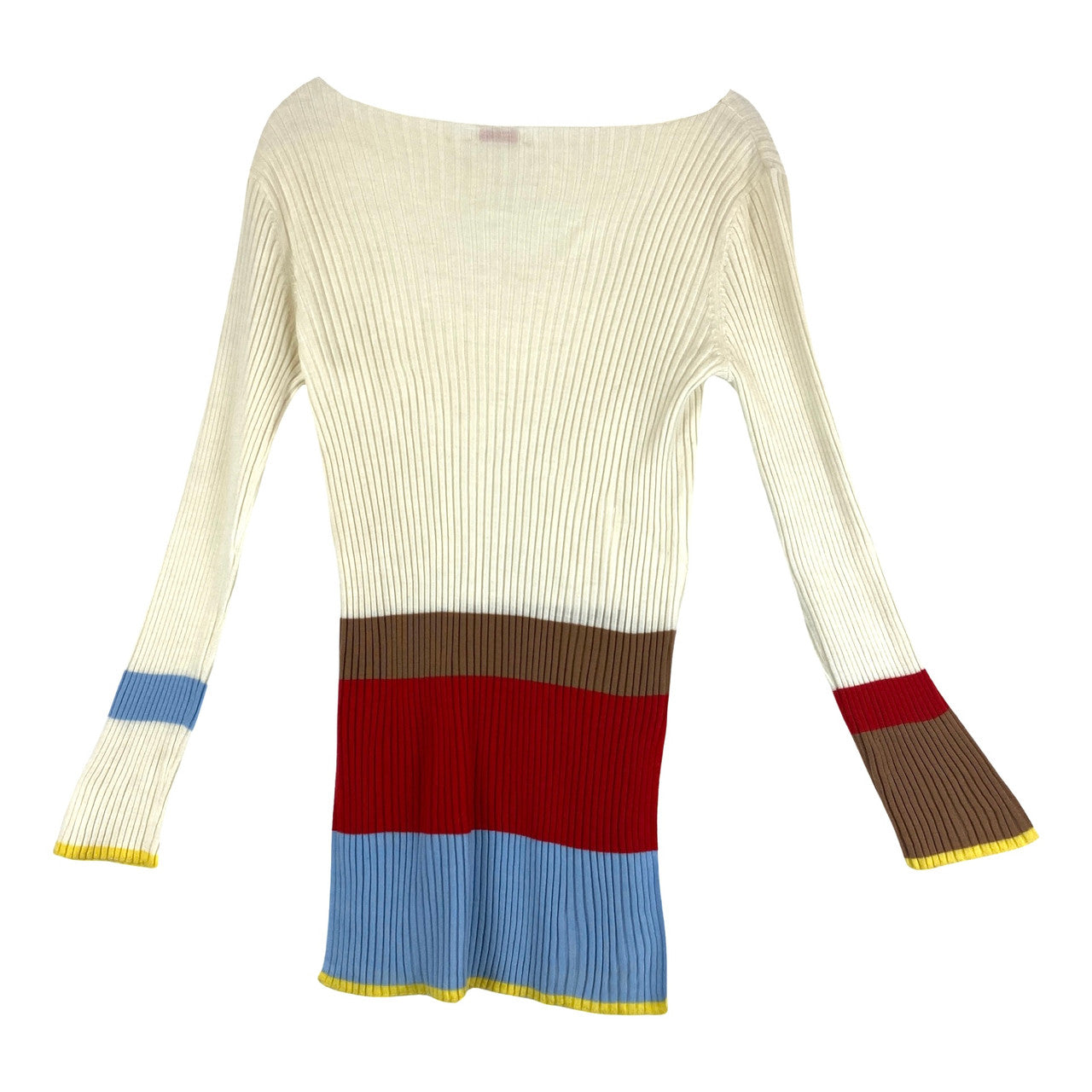 Demylee Striped Bateau Neck Sweater-Back