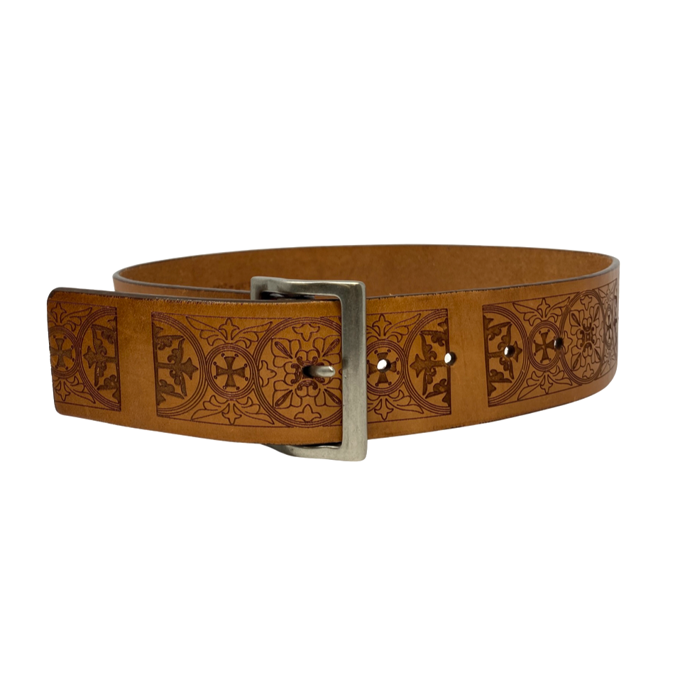 Timberland Embossed Leather Belt-Thumbnail