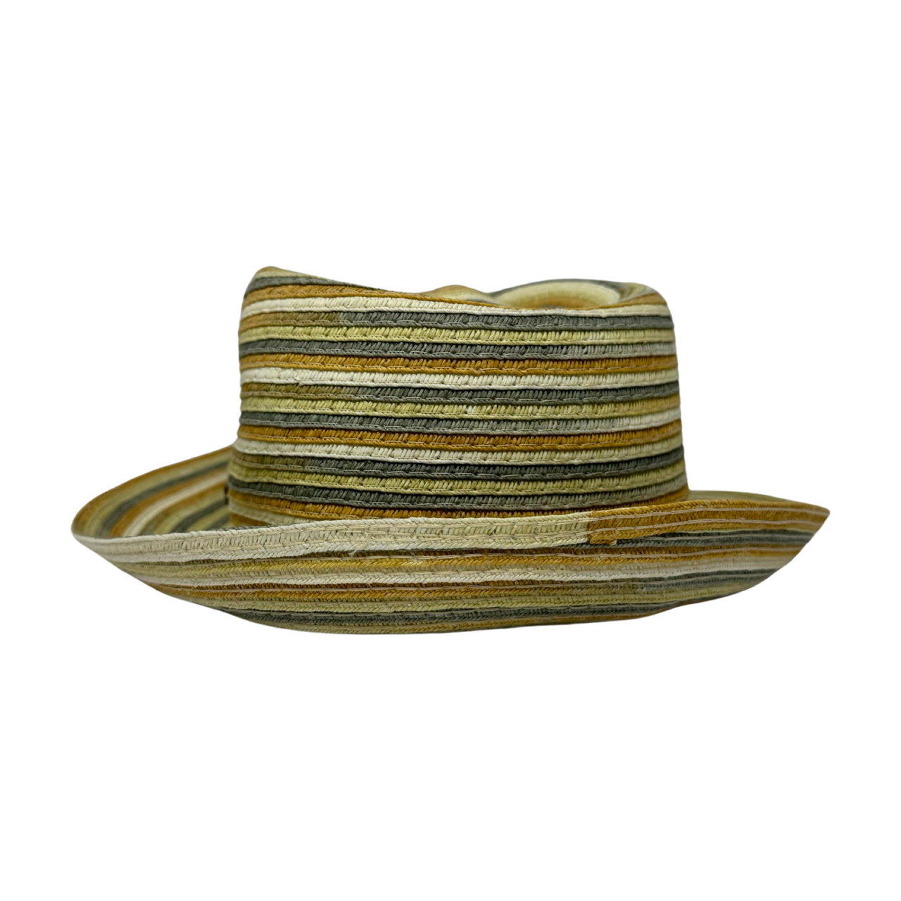 Kangol Multicolor Striped Straw Hat-Back