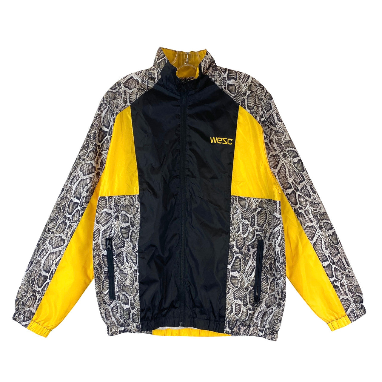 WESC Yellow Marcel Colorblock Snake Track Jacket-Thumbnail