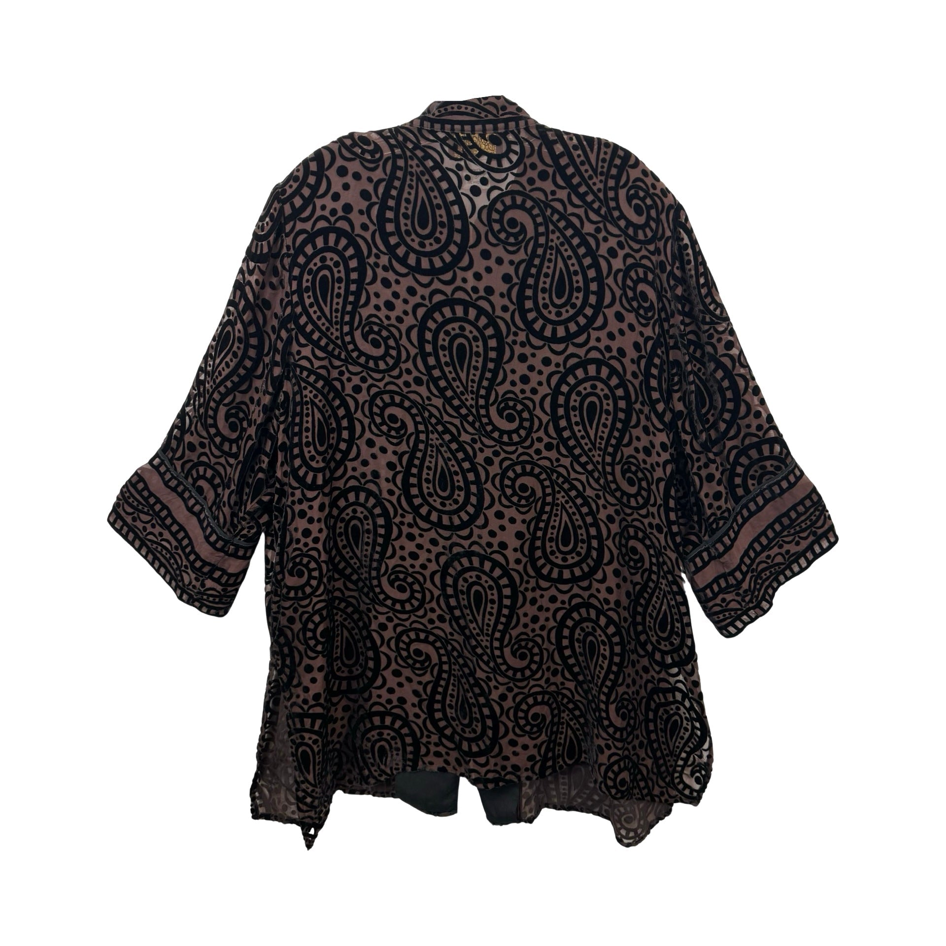 Bob Mackie Sheer Patterned Silk Blend Tunic