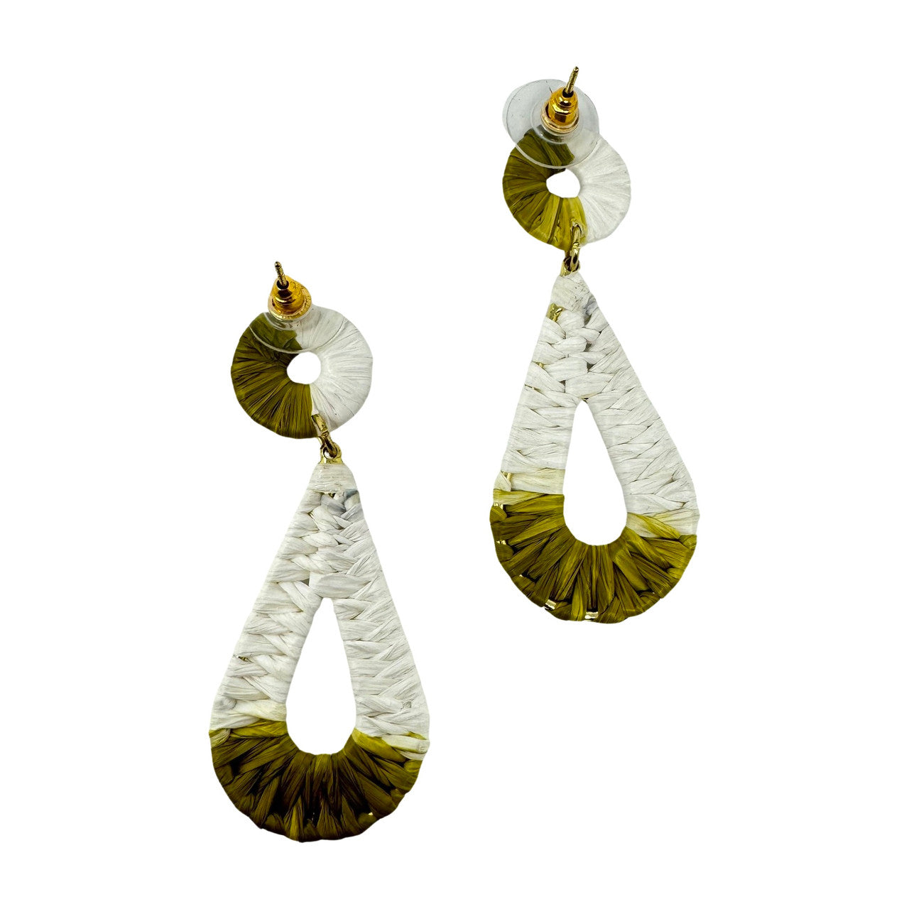 Woven Teardrop Earrings-Back