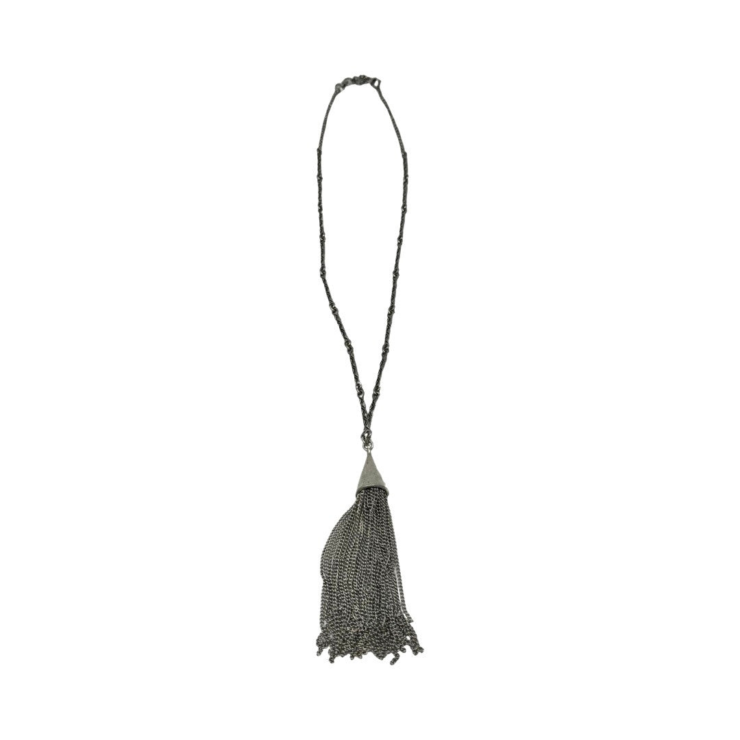 Tassel Pendant Drop Chain Necklace-Back