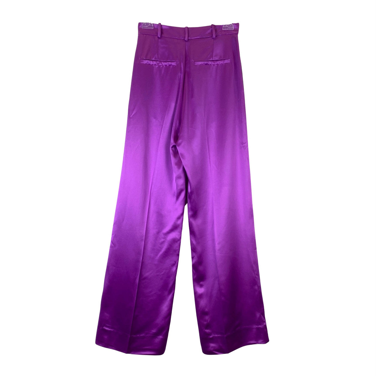 Something Navy Mid Rise Satin Look Trouser-purple back