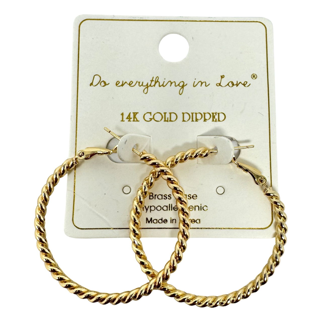 Do Everything in Love Twist Hoop Earring-Thumbnail