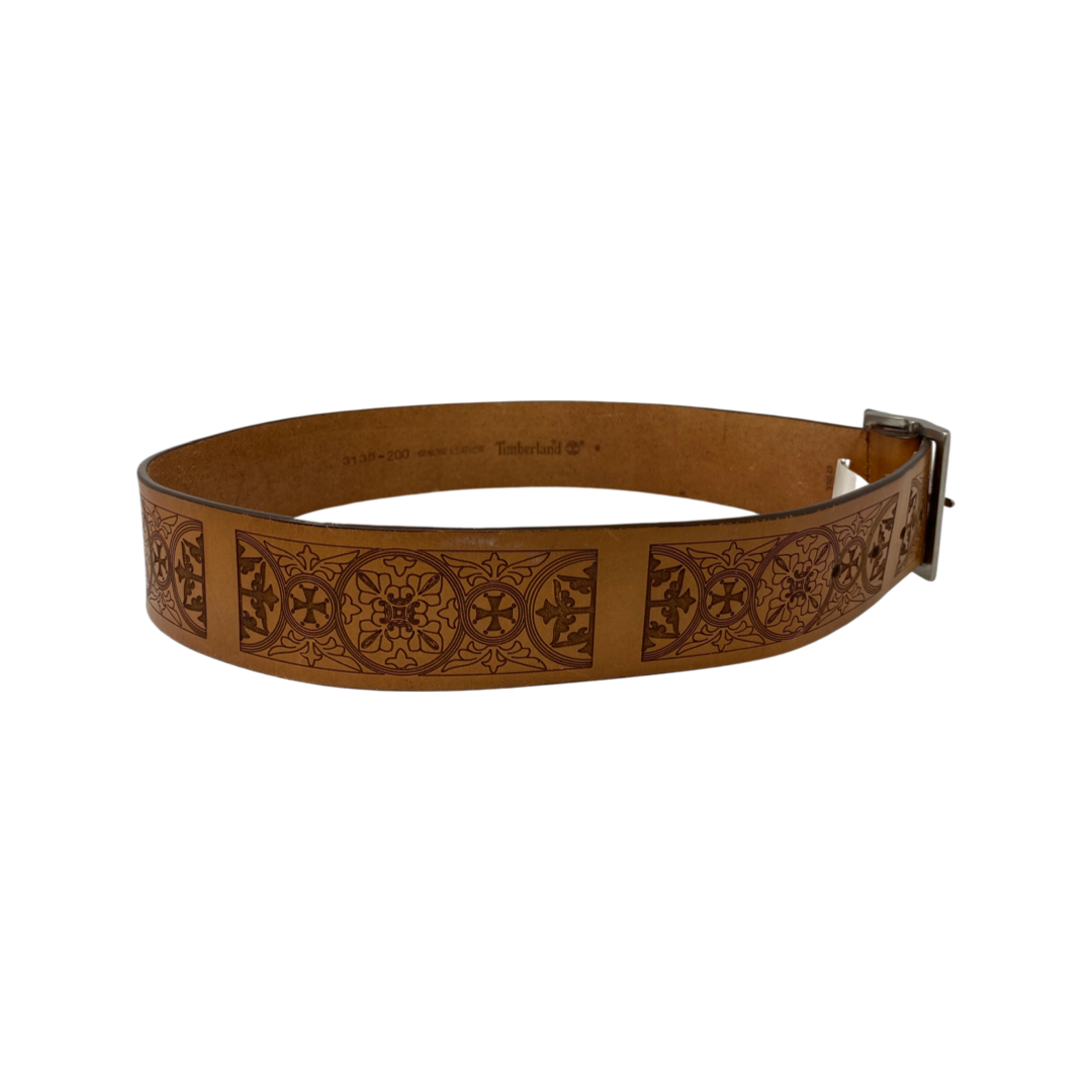 Timberland Embossed Leather Belt-Side