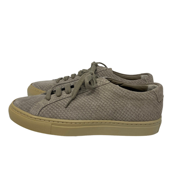 Woman by Common Projects Patterned Suede Achilles Sneakers-Gray Side