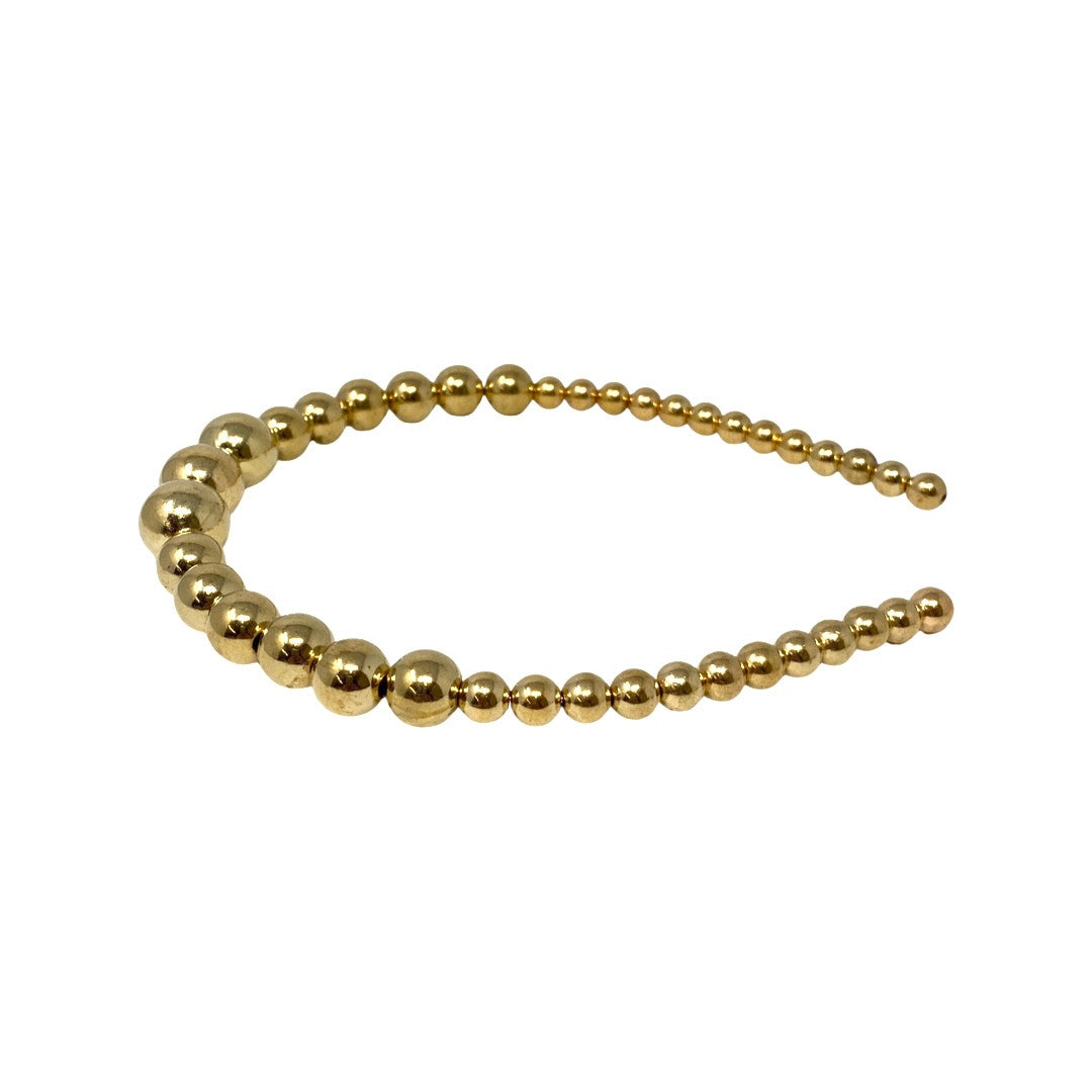 Shashi Gold Bubble Headband-Side