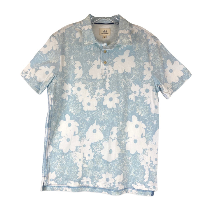 Surfside Supply Floral Printed Polo-Blue front