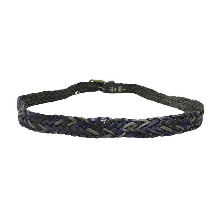 Vintage Multicolor Woven Leather Belt-Back