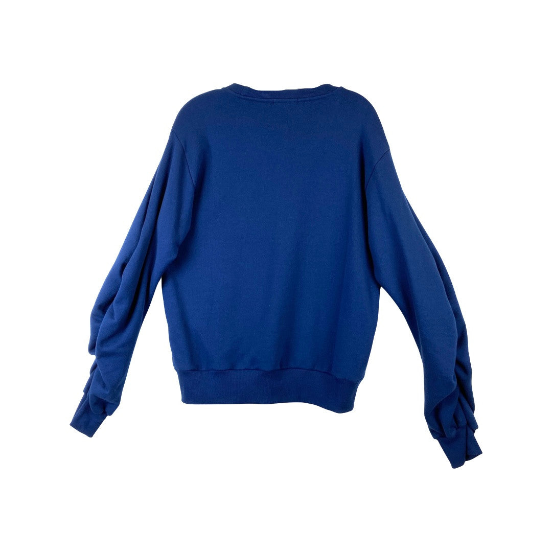 True Religion Crewneck Logo Sweater- Blue back