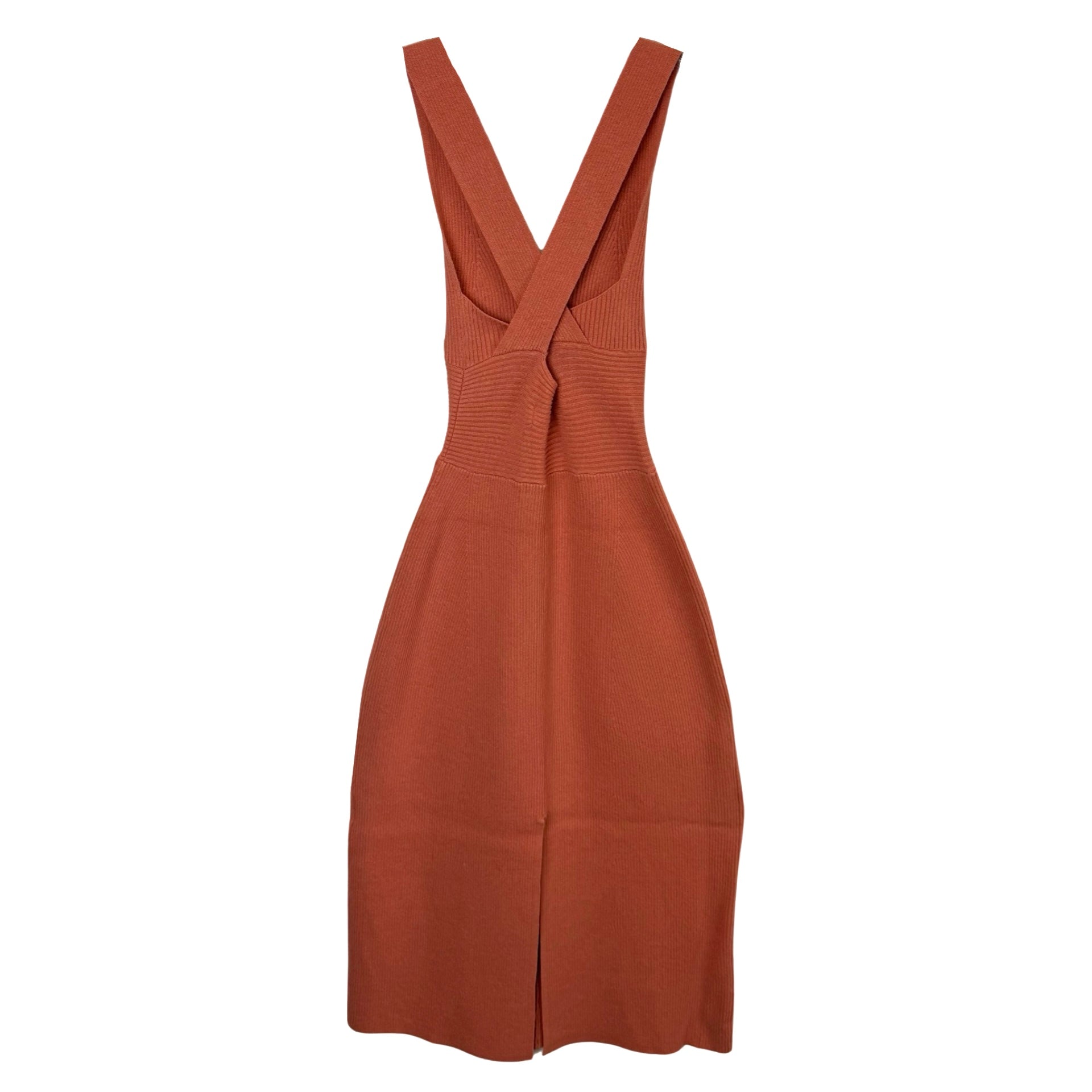 Everlane The Ribbed Cotton Cross-Back Dress