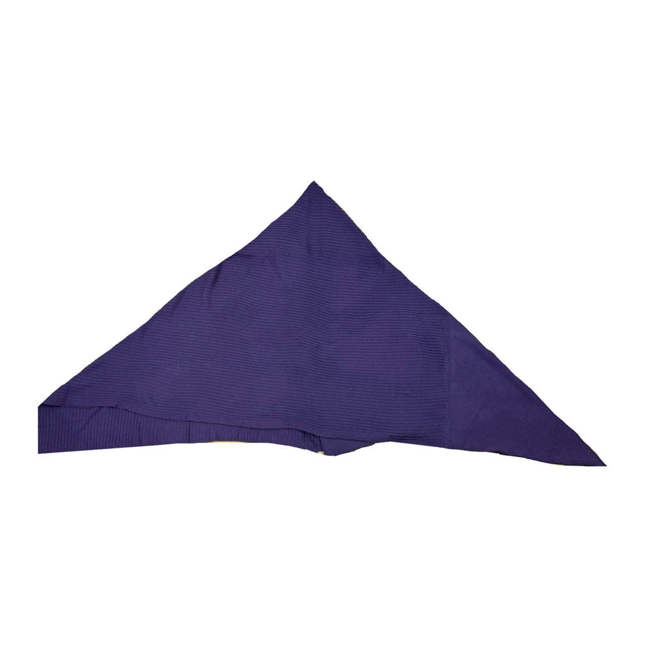 Portolano Asymmetrical Merino Wool Knit Poncho-Purple Back