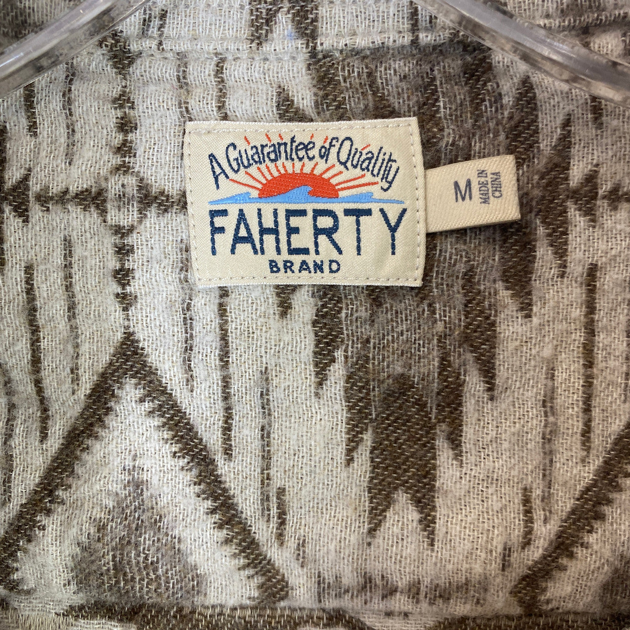 Faherty Southwestern Pattern Shirt-Label