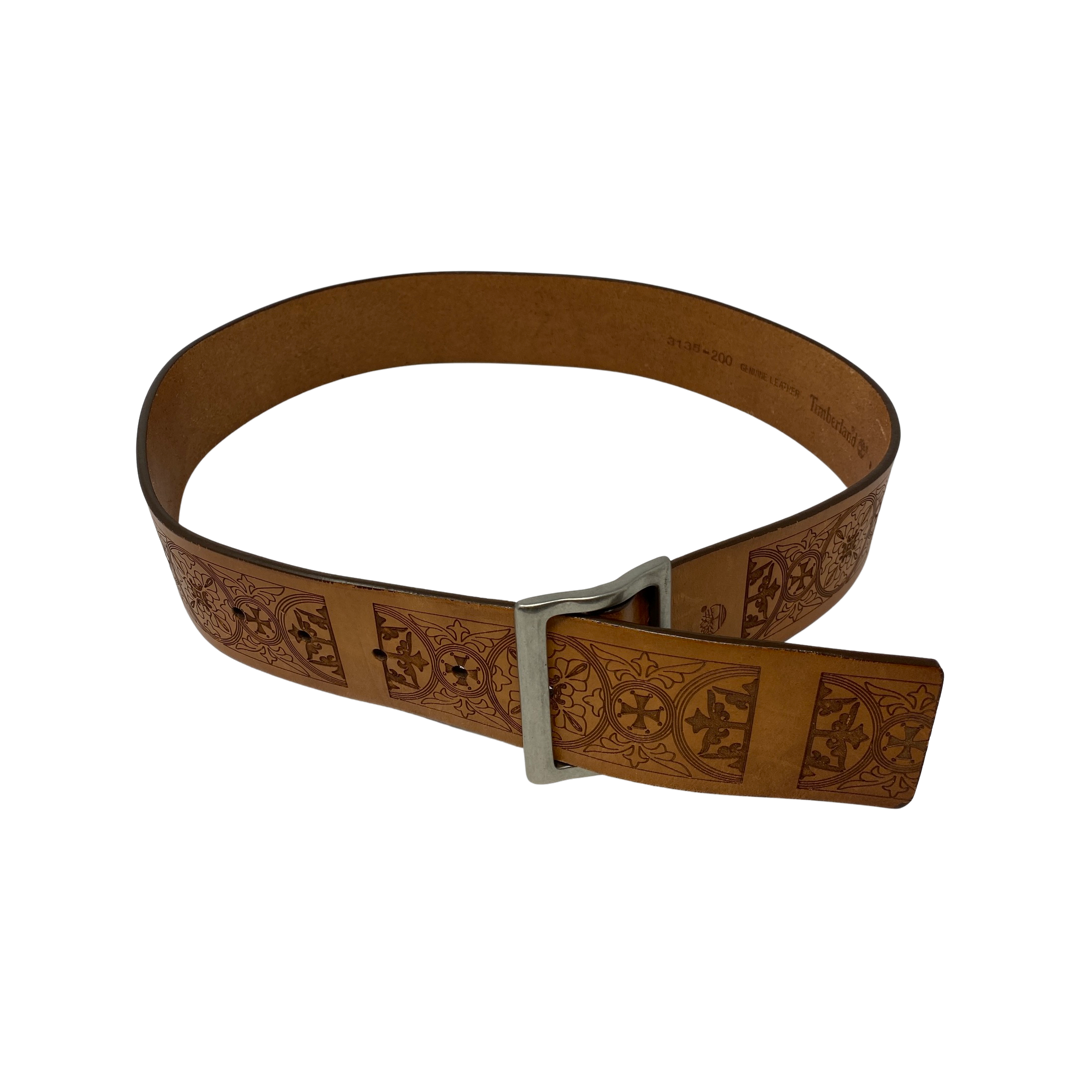 Timberland Embossed Leather Belt-Top