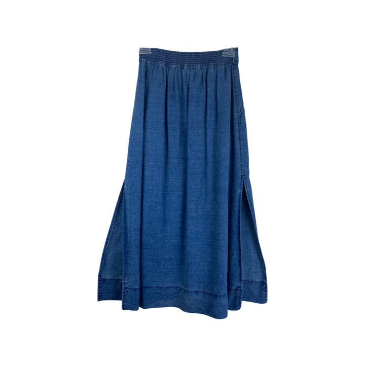 Wilfred Elasticized Waist Denim Midi Skirt-Back