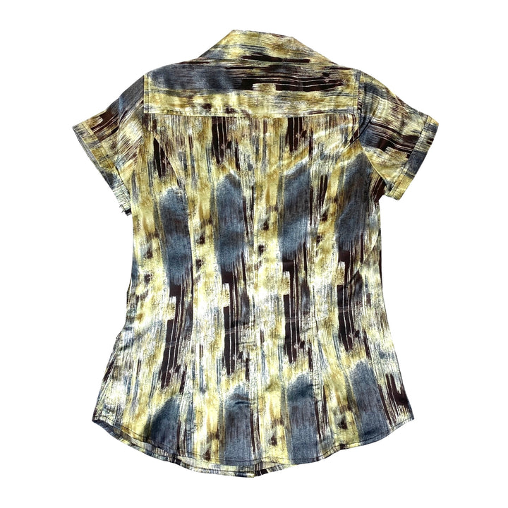 BCBGMAXAZRIA Short Sleeved Printed Blouse